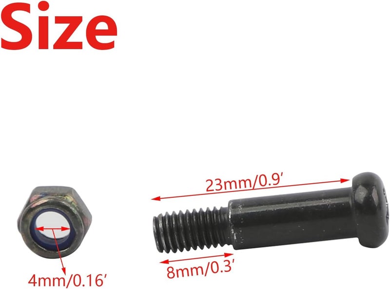 Minho Brake Lever Fastening Bolt with Lock Nut Fit for Most Motorcycle Scooter Mopeds Brake Lever，5Pcs - Image 2